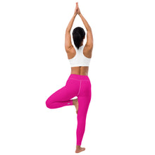 Versatile Style: Women's Solid Color Workout Yoga Pants - Hollywood Cerise Exclusive Leggings Solid Color Tights Womens