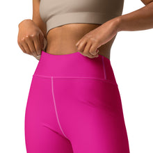 Versatile Style: Women's Solid Color Workout Yoga Pants - Hollywood Cerise Exclusive Leggings Solid Color Tights Womens