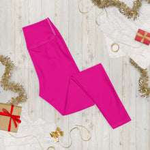 Versatile Style: Women's Solid Color Workout Yoga Pants - Hollywood Cerise Exclusive Leggings Solid Color Tights Womens