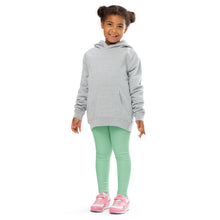 Vivid Vibes: Girls' Solid Color Workout Leggings - Vista Blue Exclusive Girls Kids Leggings Solid Color