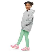 Vivid Vibes: Girls' Solid Color Workout Leggings - Vista Blue Exclusive Girls Kids Leggings Solid Color