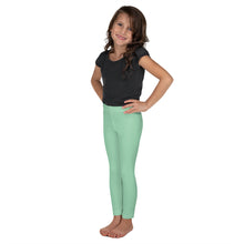 Vivid Vibes: Girls' Solid Color Workout Leggings - Vista Blue Exclusive Girls Kids Leggings Solid Color