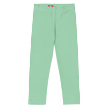 Vivid Vibes: Girls' Solid Color Workout Leggings - Vista Blue Exclusive Girls Kids Leggings Solid Color