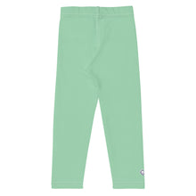 Vivid Vibes: Girls' Solid Color Workout Leggings - Vista Blue Exclusive Girls Kids Leggings Solid Color