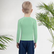 Wave Rider Essential: Solid Color Rash Guards for Young Boys - Vista Blue Boys Exclusive Kids Long Sleeve Rash Guard Solid Color