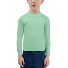 Wave Rider Essential: Solid Color Rash Guards for Young Boys - Vista Blue Boys Exclusive Kids Long Sleeve Rash Guard Solid Color