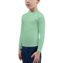 Wave Rider Essential: Solid Color Rash Guards for Young Boys - Vista Blue Boys Exclusive Kids Long Sleeve Rash Guard Solid Color