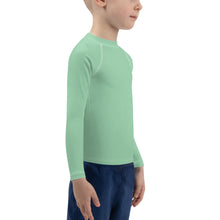 Wave Rider Essential: Solid Color Rash Guards for Young Boys - Vista Blue Boys Exclusive Kids Long Sleeve Rash Guard Solid Color
