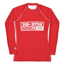 Womens Long Sleeve BJJ Rash Guard - Jiu-Jitsu 001 - Scarlet BJJ Exclusive Jiu-Jitsu Long Sleeve Rash Guard Womens