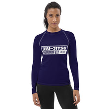 Womens Long Sleeve BJJ Rash Guard - Jiu-Jitsu 002 - Midnight Blue BJJ Exclusive Jiu-Jitsu Long Sleeve Rash Guard Womens