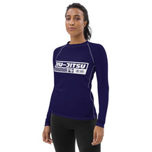 Womens Long Sleeve BJJ Rash Guard - Jiu-Jitsu 002 - Midnight Blue BJJ Exclusive Jiu-Jitsu Long Sleeve Rash Guard Womens