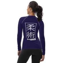 Womens Long Sleeve BJJ Rash Guard - Jiu-Jitsu 002 - Midnight Blue BJJ Exclusive Jiu-Jitsu Long Sleeve Rash Guard Womens