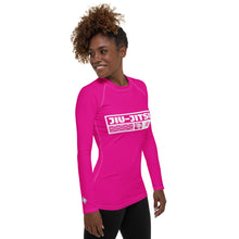 Womens Long Sleeve BJJ Rash Guard - Jiu-Jitsu 003 - Hollywood Cerise BJJ Exclusive Jiu-Jitsu Long Sleeve Rash Guard Womens