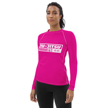 Womens Long Sleeve BJJ Rash Guard - Jiu-Jitsu 003 - Hollywood Cerise BJJ Exclusive Jiu-Jitsu Long Sleeve Rash Guard Womens