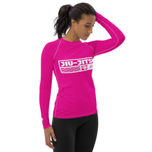 Womens Long Sleeve BJJ Rash Guard - Jiu-Jitsu 003 - Hollywood Cerise BJJ Exclusive Jiu-Jitsu Long Sleeve Rash Guard Womens