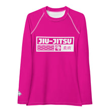 Womens Long Sleeve BJJ Rash Guard - Jiu-Jitsu 003 - Hollywood Cerise BJJ Exclusive Jiu-Jitsu Long Sleeve Rash Guard Womens
