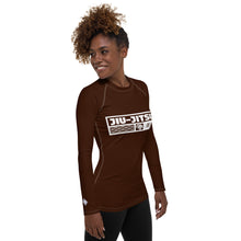 Womens Long Sleeve BJJ Rash Guard - Jiu-Jitsu 006 - Chocolate BJJ Exclusive Jiu-Jitsu Long Sleeve Rash Guard Womens