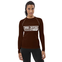 Womens Long Sleeve BJJ Rash Guard - Jiu-Jitsu 006 - Chocolate BJJ Exclusive Jiu-Jitsu Long Sleeve Rash Guard Womens