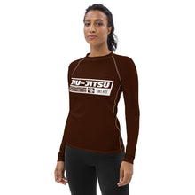 Womens Long Sleeve BJJ Rash Guard - Jiu-Jitsu 006 - Chocolate BJJ Exclusive Jiu-Jitsu Long Sleeve Rash Guard Womens