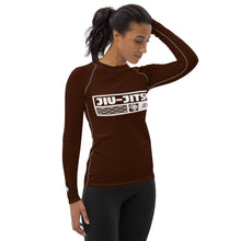 Womens Long Sleeve BJJ Rash Guard - Jiu-Jitsu 006 - Chocolate BJJ Exclusive Jiu-Jitsu Long Sleeve Rash Guard Womens