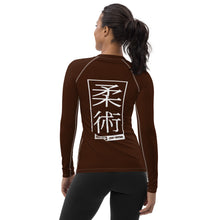 Womens Long Sleeve BJJ Rash Guard - Jiu-Jitsu 006 - Chocolate BJJ Exclusive Jiu-Jitsu Long Sleeve Rash Guard Womens