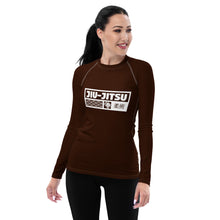 Womens Long Sleeve BJJ Rash Guard - Jiu-Jitsu 006 - Chocolate BJJ Exclusive Jiu-Jitsu Long Sleeve Rash Guard Womens