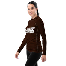 Womens Long Sleeve BJJ Rash Guard - Jiu-Jitsu 006 - Chocolate BJJ Exclusive Jiu-Jitsu Long Sleeve Rash Guard Womens