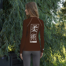 Womens Long Sleeve BJJ Rash Guard - Jiu-Jitsu 006 - Chocolate BJJ Exclusive Jiu-Jitsu Long Sleeve Rash Guard Womens