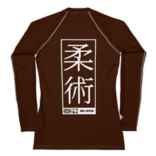 Womens Long Sleeve BJJ Rash Guard - Jiu-Jitsu 006 - Chocolate BJJ Exclusive Jiu-Jitsu Long Sleeve Rash Guard Womens