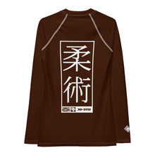 Womens Long Sleeve BJJ Rash Guard - Jiu-Jitsu 006 - Chocolate BJJ Exclusive Jiu-Jitsu Long Sleeve Rash Guard Womens