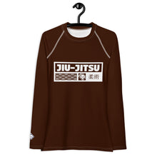 Womens Long Sleeve BJJ Rash Guard - Jiu-Jitsu 006 - Chocolate BJJ Exclusive Jiu-Jitsu Long Sleeve Rash Guard Womens