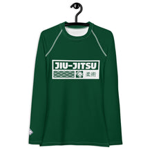 Womens Long Sleeve BJJ Rash Guard - Jiu-Jitsu 008 - Sherwood Forest BJJ Exclusive Jiu-Jitsu Long Sleeve Rash Guard Womens