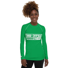Womens Long Sleeve BJJ Rash Guard - Jiu-Jitsu 009 - Jade BJJ Exclusive Jiu-Jitsu Long Sleeve Rash Guard Womens