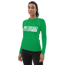 Womens Long Sleeve BJJ Rash Guard - Jiu-Jitsu 009 - Jade BJJ Exclusive Jiu-Jitsu Long Sleeve Rash Guard Womens