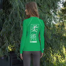 Womens Long Sleeve BJJ Rash Guard - Jiu-Jitsu 009 - Jade BJJ Exclusive Jiu-Jitsu Long Sleeve Rash Guard Womens