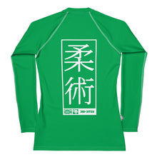 Womens Long Sleeve BJJ Rash Guard - Jiu-Jitsu 009 - Jade BJJ Exclusive Jiu-Jitsu Long Sleeve Rash Guard Womens