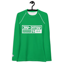 Womens Long Sleeve BJJ Rash Guard - Jiu-Jitsu 009 - Jade BJJ Exclusive Jiu-Jitsu Long Sleeve Rash Guard Womens