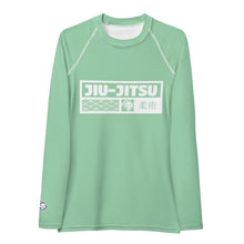Womens Long Sleeve BJJ Rash Guard - Jiu-Jitsu 010 - Vista Blue BJJ Exclusive Jiu-Jitsu Long Sleeve Rash Guard Womens