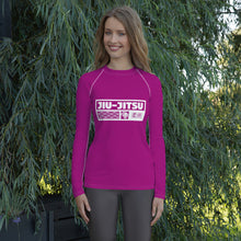 Womens Long Sleeve BJJ Rash Guard - Jiu-Jitsu 014 - Fresh Eggplant BJJ Exclusive Jiu-Jitsu Long Sleeve Rash Guard Womens