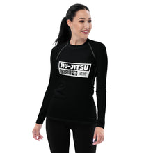Womens Long Sleeve BJJ Rash Guard - Jiu-Jitsu 015 - Noir BJJ Exclusive Jiu-Jitsu Long Sleeve Rash Guard Womens