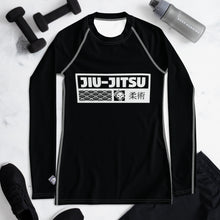 Womens Long Sleeve BJJ Rash Guard - Jiu-Jitsu 015 - Noir BJJ Exclusive Jiu-Jitsu Long Sleeve Rash Guard Womens