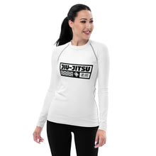 Womens Long Sleeve BJJ Rash Guard - Jiu-Jitsu 016 - Snow BJJ Exclusive Jiu-Jitsu Long Sleeve Rash Guard Womens