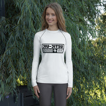 Womens Long Sleeve BJJ Rash Guard - Jiu-Jitsu 016 - Snow BJJ Exclusive Jiu-Jitsu Long Sleeve Rash Guard Womens