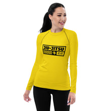 Womens Long Sleeve BJJ Rash Guard - Jiu-Jitsu 017 - Golden Sun BJJ Exclusive Jiu-Jitsu Long Sleeve Rash Guard Womens