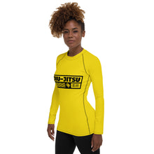 Womens Long Sleeve BJJ Rash Guard - Jiu-Jitsu 017 - Golden Sun BJJ Exclusive Jiu-Jitsu Long Sleeve Rash Guard Womens