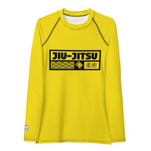 Womens Long Sleeve BJJ Rash Guard - Jiu-Jitsu 017 - Golden Sun BJJ Exclusive Jiu-Jitsu Long Sleeve Rash Guard Womens