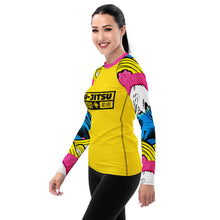 Womens Long Sleeve BJJ Rash Guard - Jiu-Jitsu 018 - Mt Fuji - 001 Exclusive Jiu-Jitsu Long Sleeve Mt Fuji Rash Guard Womens
