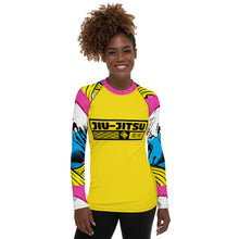 Womens Long Sleeve BJJ Rash Guard - Jiu-Jitsu 018 - Mt Fuji - 001 Exclusive Jiu-Jitsu Long Sleeve Mt Fuji Rash Guard Womens