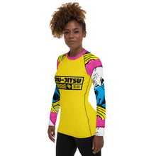 Womens Long Sleeve BJJ Rash Guard - Jiu-Jitsu 018 - Mt Fuji - 001 Exclusive Jiu-Jitsu Long Sleeve Mt Fuji Rash Guard Womens
