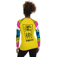 Womens Long Sleeve BJJ Rash Guard - Jiu-Jitsu 018 - Mt Fuji - 001 Exclusive Jiu-Jitsu Long Sleeve Mt Fuji Rash Guard Womens